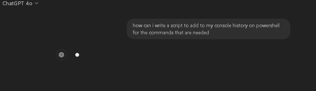 script history create 1