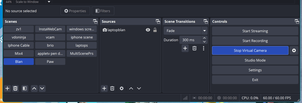 obs setup for 1