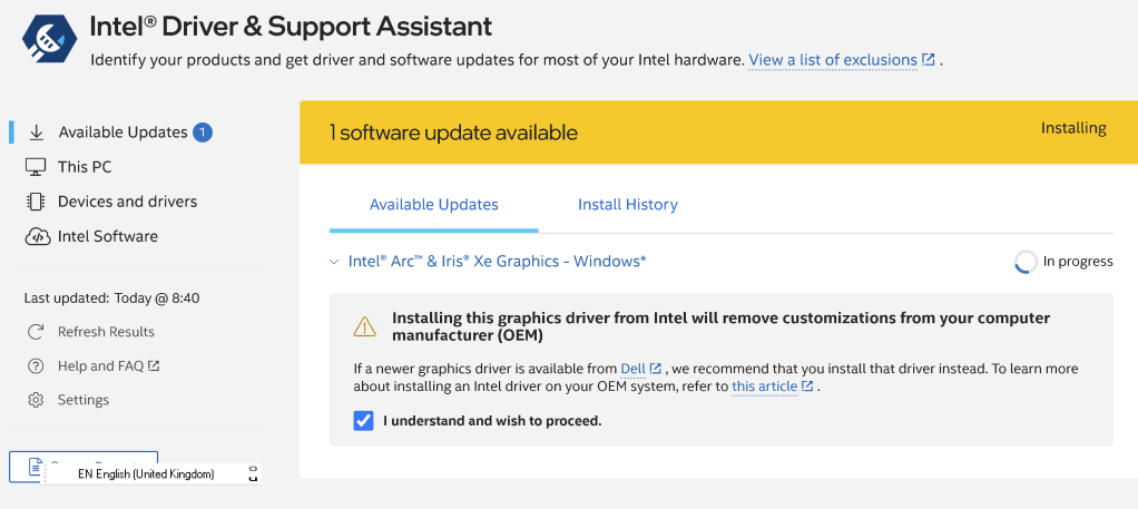 xps update for 1