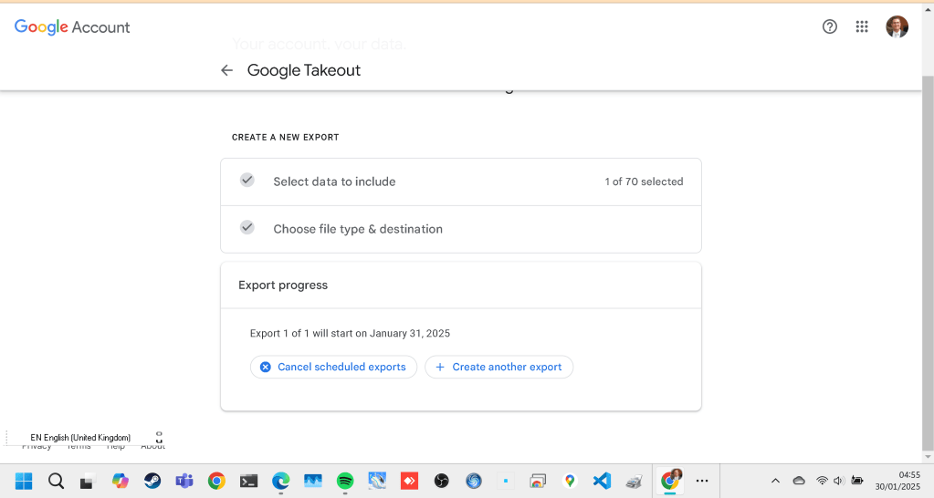 google takeouts are 2